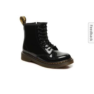 LIKE NEW Girls Doc Martins black patent leather size 3